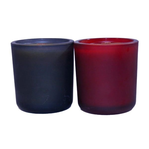 Group of two 8.5 oz Round Glass Container Candles